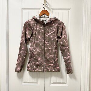 Helly Hansen Fleece-Lined Softshell Hooded Jacket Brown Pink